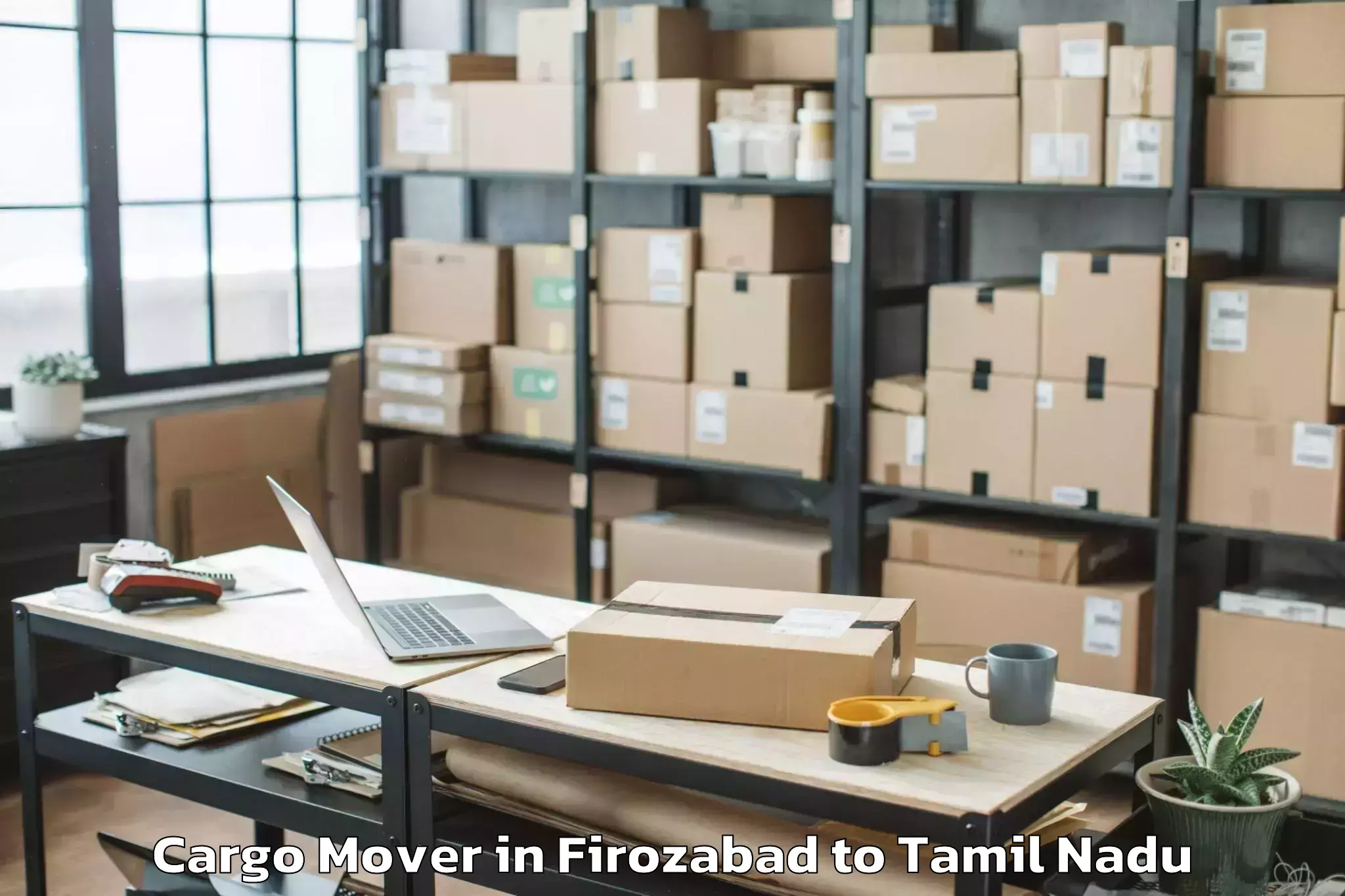 Hassle-Free Firozabad to Vandavasi Cargo Mover